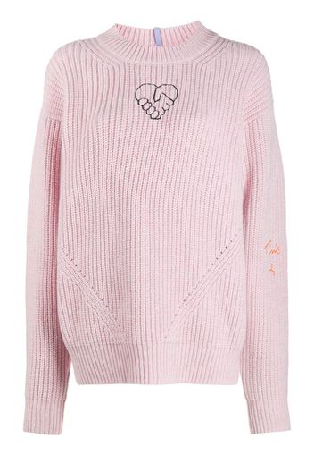 embroidered heart jumper