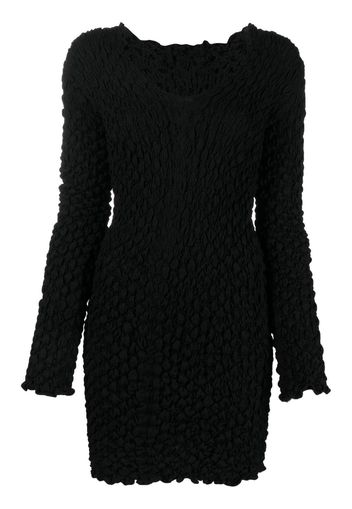 MCQ V-neck knitted mini dress - Nero