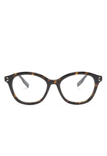 MCQ tortoiseshell-effect round-frame glasses - Marrone