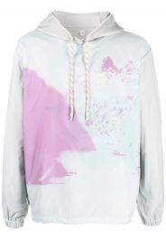 MCQ abstract-print cotton hoodie - Verde