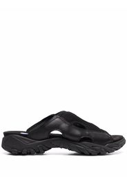 MCQ Striae leather sliders - Nero