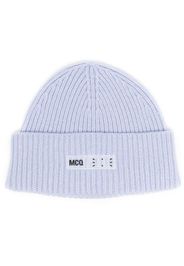 MCQ logo-print ribbed-knit beanie - Viola