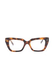 MCQ square-frame tortoiseshell-effect glasses - Marrone