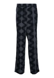 MCQ abstract-print straight-leg trousers - Nero