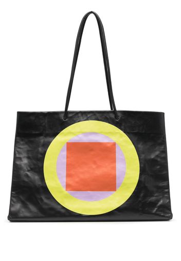 Medea geometric-print tote bag - Nero