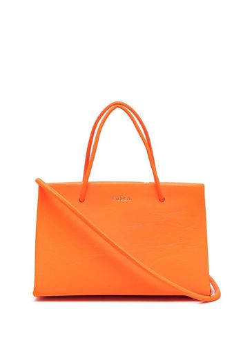 Medea logo-print leather tote - Arancione