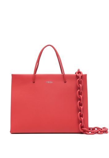 Medea small leather tote bag - Rosso