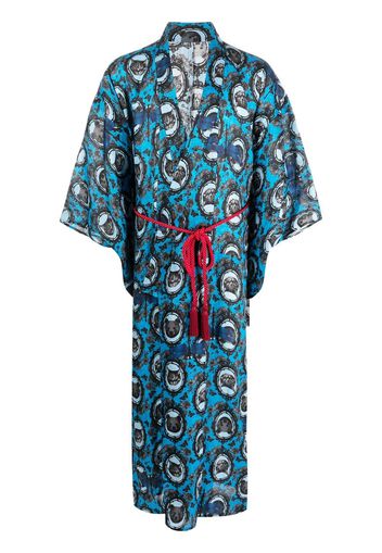 Medicom Toy graphic-print belted gown - Blu