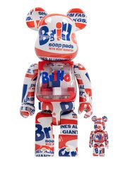 Medicom Toy x Andy Warhol Brillo Be@rbrick 100% and 400% figure set - Rosso