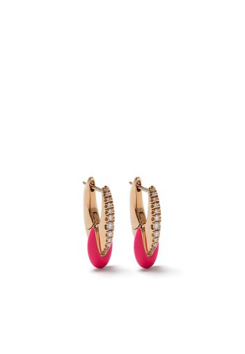 Melissa Kaye Orecchini a cerchio Ada in oro rosa 18kt con diamanti