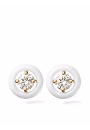 Melissa Kaye 18kt yellow gold Sylvie diamond and enamel stud earrings - Oro