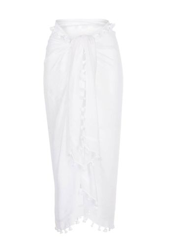 Melissa Odabash tassel-trim sarong - Bianco