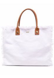 Melissa Odabash Ferrat frayed tote bag - Bianco