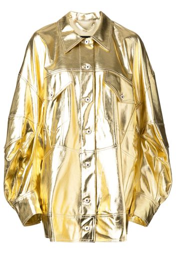 Melitta Baumeister oversized metallic-finish jacket - Oro