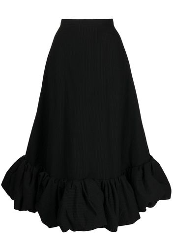 Melitta Baumeister puffball-hem mid-length skirt - Nero