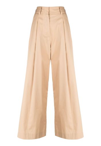 Merci wide-leg pleated trousers - Toni neutri