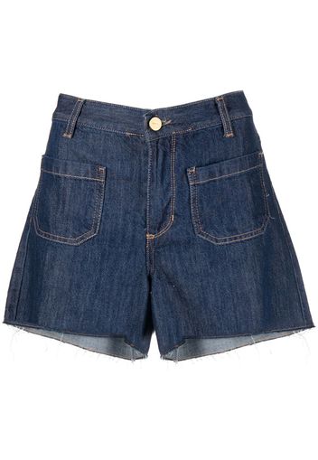 Merci raw-cut denim shorts - Blu