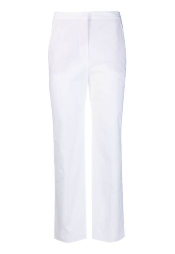 Merci concealed-fastening cotton trousers - Bianco