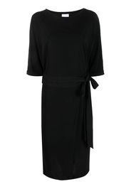 Merci tie-fastening midi dress - Nero