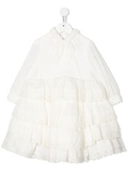 Mi Mi Sol ruffled-design mini dress - Bianco