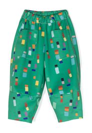 Mi Mi Sol elasticated-waistband graphic-print trousers - Verde