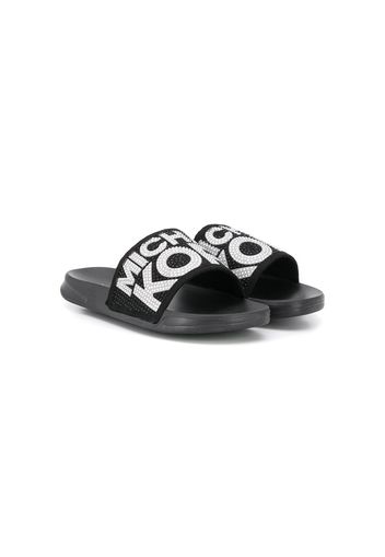 Michael Kors Kids Slippers con decorazione - Nero