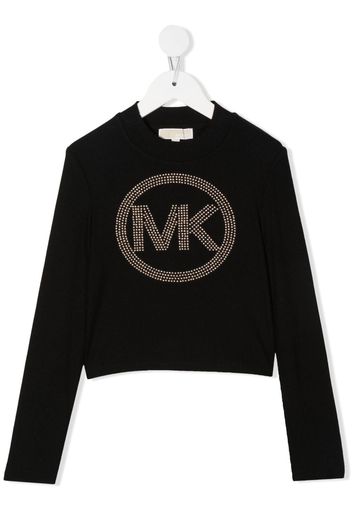 Michael Kors Kids studded logo sweatshirt - Nero