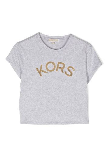 Michael Kors Kids logo-print cotton T-Shirt - Grigio