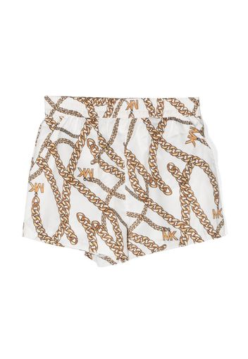 Michael Kors Kids Shorts con stampa - Bianco