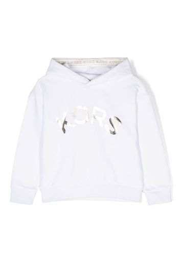 Michael Kors Kids logo-print cotton hoodie - Bianco