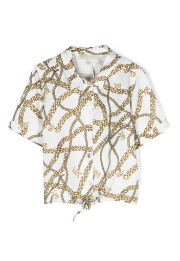 Michael Kors Kids chain-print short-sleeve shirt - Bianco