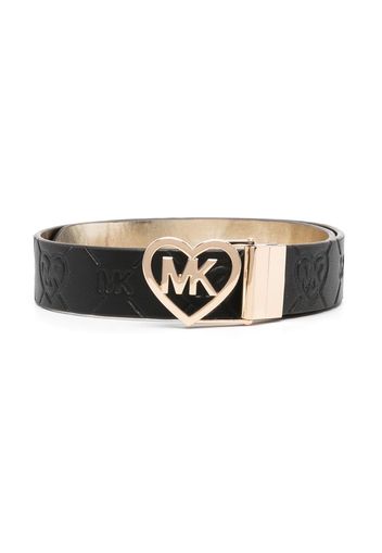 Michael Kors Kids Cintura reversibile con fibbia logo - Nero