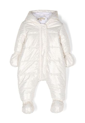 Michael Kors Kids Cappotto con stampa monogramma - Oro