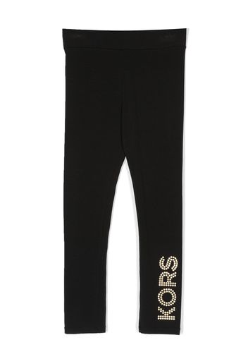 Michael Kors Kids logo-print stretch-cotton leggings - Nero