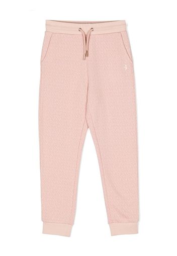 Michael Kors Kids monogram-pattern cotton jogging bottoms - Rosa