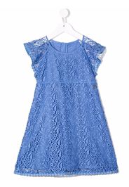 Michael Kors Kids floral-embroidered dress - Blu