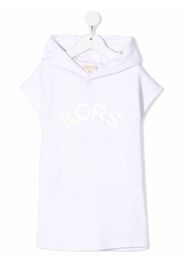 Michael Kors Kids cotton logo-print hooded dress - Bianco