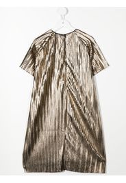 MICHAEL KORS KIDS metallic pleated dress - Oro