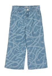 Michael Kors Kids Pantaloni dritti con stampa - Blu
