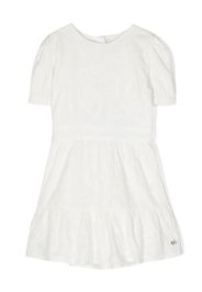 Michael Kors Kids ruffled-trim broderie dress - Bianco