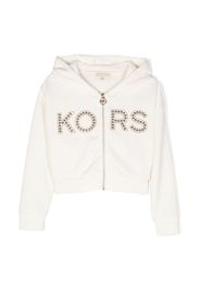 Michael Kors Kids Cardigan con cappuccio - Toni neutri