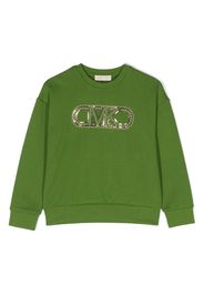 Michael Kors Kids Felpa con logo borchiato - Verde