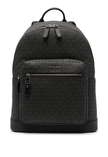 Michael Kors Hudson monogram leather backpack - Nero