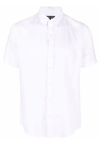 Michael Kors button-down short-sleeve linen shirt - Bianco