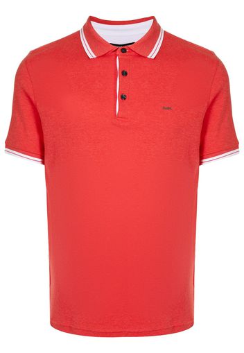 Michael Kors stripe-trimmed polo shirt - Rosso