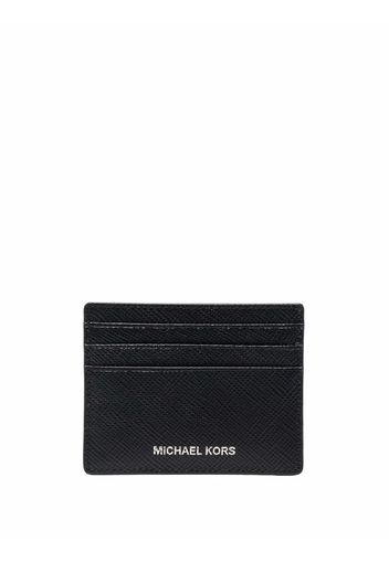 Michael Kors Collection logo-print leather card wallet - Nero