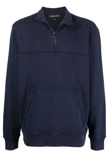 Michael Kors garment-dyed high-neck sweatshirt - Blu