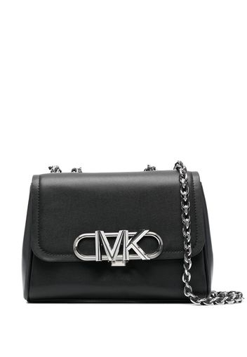 Michael Kors logo-plaque chain-link shoulder bag - Nero