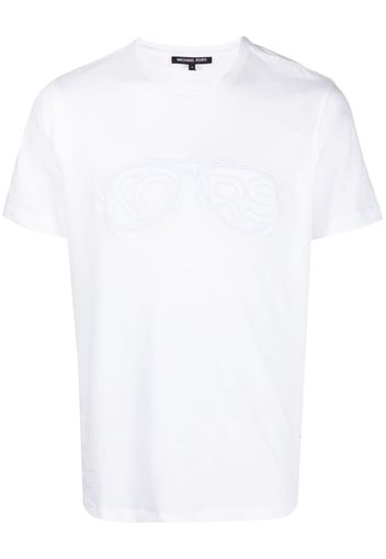 Michael Kors logo-embroidered cotton T-shirt - Bianco