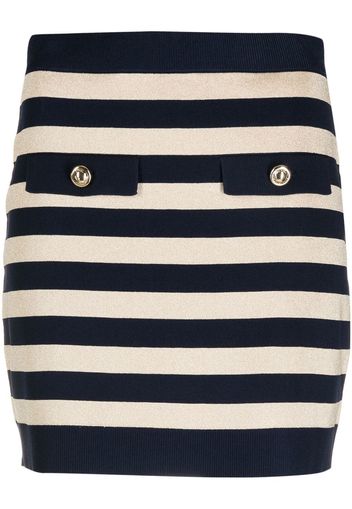 Michael Kors stripe-pattern mini skirt - Blu